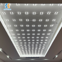 Plafonnier LED à cadre en aluminium, pleine couleur, 10000 lumens, anti-poussière, pour film de plafond en tissu/PVC, décoration de centre commercial