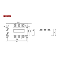 Relais statique triphasé 4 entrées 32V, sortie 90-660V, contrôle CC, relais statique CA pour équipement d'automatisation de commande de moteur