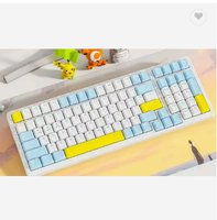 Clavier de Jeu Mécanique 85 Touches avec Repose-Poignet Filaire pour Win/IOS 2.4G + Bluetooth - Accessoire Informatique
