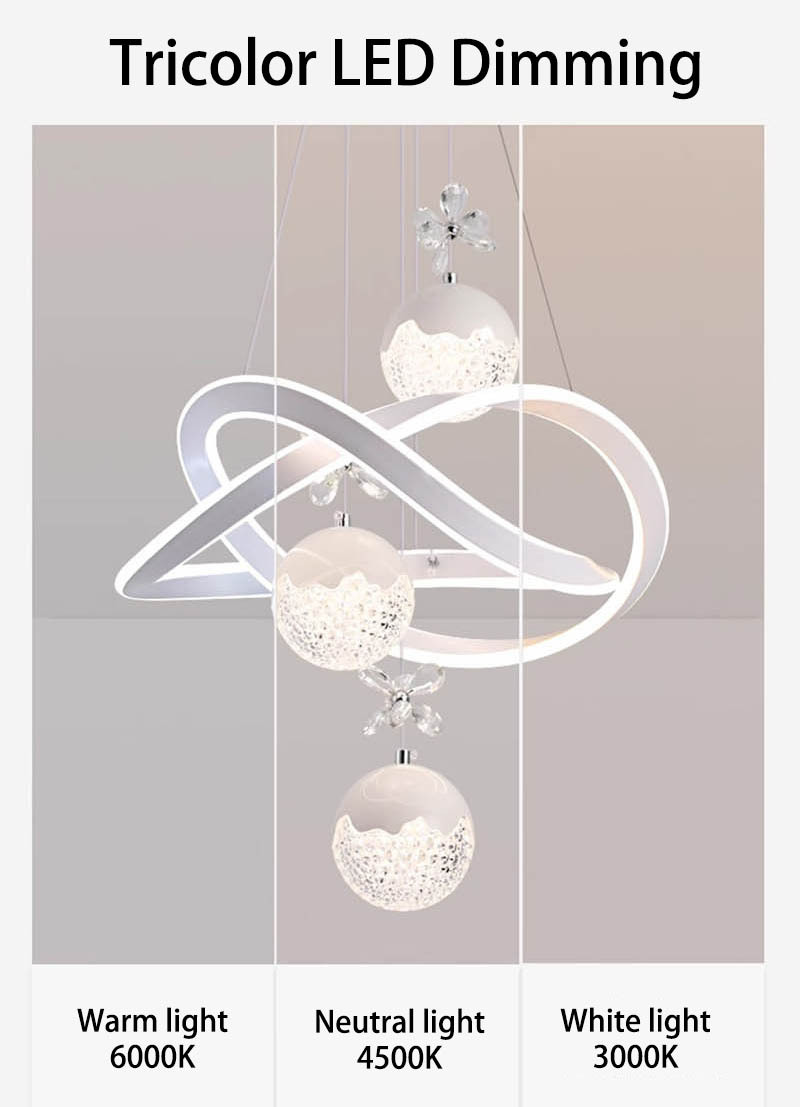 Modern Crystal Light Luxury Dining Room Chandelier Home LED Advanced Sense Livingroom Lamp 120W 220V 3CCT Pendants Lighting · image 5