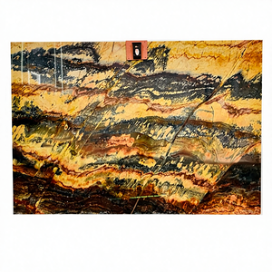 Lastre di Marmo Dorato Jacaranda Brasiliano Naturale Lucidato, Design Moderno Impermeabile per Bagno, Villa, Appartamento, Garanzia di 1 Anno - Product Image 1