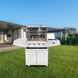 <span class=keywords><strong>Barbecue</strong></span> au gaz naturel en acier inoxydable <span class=keywords><strong>avec</strong></span> brûleur latéral, multifonction et design compact pour une utilisation en extérieur - Product Image 1