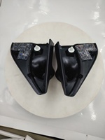 Cover Speaker Tweeter Pintu Depan Hitam Berkualitas Tinggi untuk Toyota Hilux 2015-2024 Grosir