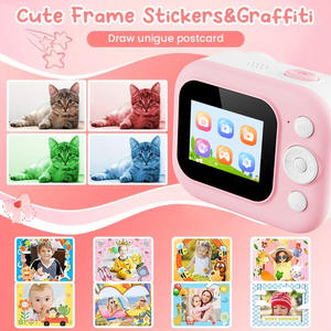Appareil photo instantané pour enfants, jouet avec double objectif, fonction selfie, microSD, écran 2,4 pouces, matériau ABS, D21, cadeau d'anniversaire pour garçons et filles - Product Image 5