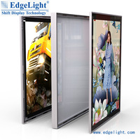 Boîte lumineuse LED magnétique double face ultra-mince en acrylique et alliage d'aluminium pour affichage de prix et publicité dans les salons de thé