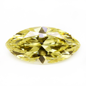 Prix d'usine de Wuzhou, pierres de zircone synthétique en vrac, <span class=keywords><strong>jaune</strong></span> canari, taille <span class=keywords><strong>marquise</strong></span>, pierres de zircone cubique - Product Image 2