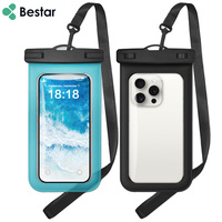 Kantong Tahan Air Universal untuk Ponsel, Model Jepit Segel TPU, Layar Sentuh, Cocok untuk Semua Smartphone, Olahraga Air