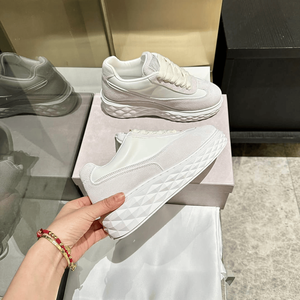 Baskets compensées à lacets pour femme Jimmy avec semelle à motif diamant, baskets décontractées à semelle épaisse pour le quotidien - Product Image 2