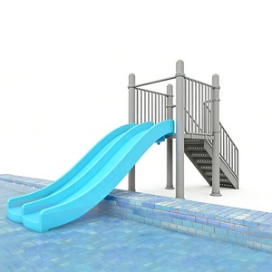 Tobogán Acuático de Fibra de Vidrio para 2 Jugadores, 1.2 Metros de Altura, para Piscina, Certificado de Seguridad EN1176 - Product Image 2