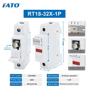 Fato RT18-32X Loạt AC DC Nhiệt Cầu Chì Cơ Sở 220V 690V 1P/2P/3P/4P Hình Trụ Cầu Chì Chủ Điện Áp Thấp Cơ Sở Liên Kết Nhiệt - Product Image 6