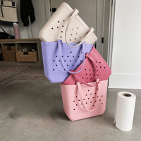 Sac de plage en EVA de haute qualité avec logo personnalisé, imperméable, en caoutchouc, écologique, grande capacité, avec sangles amovibles, vente en gros