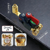 Interrupteur de déconnexion de batterie de voiture 12V 24V en laiton+ABS Modèle CG0088 – Composant d'arrêt de puissance pour voiture, camion, marine, camping-car