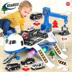 Kids play car toy sets parking lot deformation airplane toys