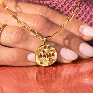 Delicado Collar con Colgante para Mujer, Chapado en Oro PVD de 14k y 18k, Acero Inoxidable 316L, Joyería para el Día de la Madre, Collar para Mamá - Product Image 4