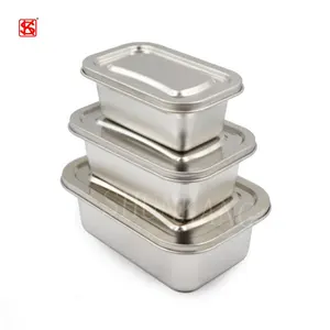 Korea Rvs Lunchbox Geen Plastic Koelkast Voedsel Container Grote Capaciteit Tiffin Opbergdoos