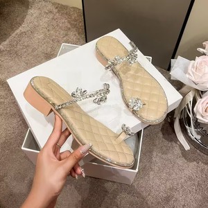 Sandalias Planas de Verano 2026 para Mujer, Chanclas con Pedrería, Tacón Bajo, Pantuflas para Exteriores, Combinables con Vestidos - Product Image 6