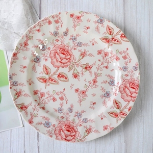 Plato de restaurante de cerámica verde personalizado directo de fábrica, platos de cena de estilo Retro de lujo, juegos de porcelana para hoteles, venta al por mayor - Product Image 5