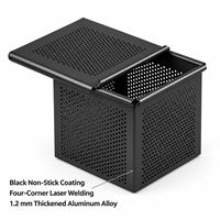 Moules à pain perforés Pullman avec couvercle, en aluminium antiadhésif noir, moule à pain carré, moule à pain de mie, 1,2 mm, pour boulangerie et cuisine domestique