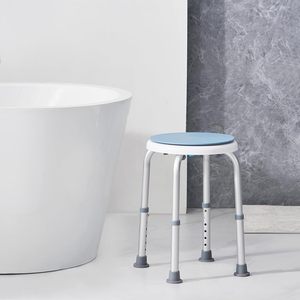 Girl Aluminum Alloy Bathroom <b>Stool</b> 36.5-51.5Cm <b>Height</b> <b>Adjustable</b> Non Slip Shower Chair For Elderly And Pregnant Women - Product Image 3