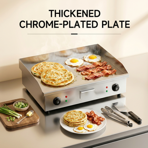 Factory Supplied Large Size <b>Electric</b> Griddle Stainless Steel <b>Pan</b> Versatile Grill For Night Market Steak Seafood And Meat Frying - Product Image 2