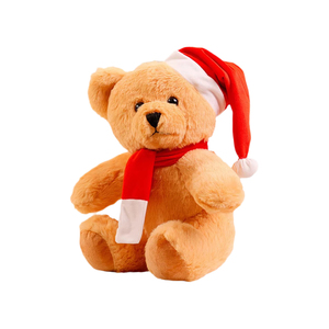<span class=keywords><strong>Orsacchiotto</strong></span> Personalizzabile OEM ODM a Tema Natalizio Super Morbido in Peluche con Cotone PP e Cappello Rosso Natalizio - Product Image 3