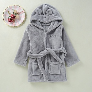 2018 Polyester Fleece White Rabbit Baby <strong>Kids</strong> Animal Bathrobe Cute Children Bath <strong>Robe</strong> for Boys and Girls - Product Image 2