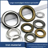 Boucle à œil rond de 20 à 40 mm pour sacs, vêtements, décoration, tentes, ceintures, rivet creux, anneau métallique - Chine