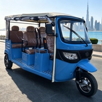 7500W 6인승 전기 승객용 툭툭 EEC 인증 저속 72V250Ah 리튬 배터리 삼륜 인력거 EV 관광버스