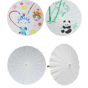 Parapluie en papier vintage chinois DIY, accessoires photo et de danse, parapluie en papier huilé, parapluies de danse pour femmes et filles - Product Image 2