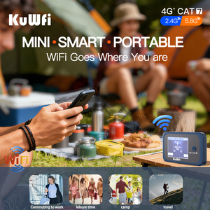 Punto de Acceso <span class=keywords><strong>WiFi</strong></span> Portátil 4G LTE de Doble Banda KuWFi, Velocidad de Descarga de 300 Mbps, Cat7, Bloqueo de Banda 2.4GHz/5.8GHz, Inalámbrico, Router 4G+ TTL de 1200 Mbps - Product Image 5