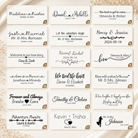 Autocollants personnalisés pour cadeaux de mariage, étiquettes personnalisées pour invités, fournitures pour événements, cadeaux de réception, designs assortis