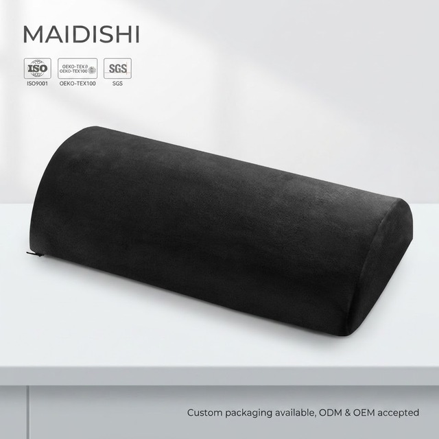 Half Moon Bolster Semi-Roll Pillow Ankle Knee Support Elevation Back Lumbar Neck Pain Relief Memory Foam Cushion Hotel Nursing