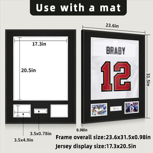 Jersey Display Case Large <b>Shadow</b> <b>Box</b> Lockable Modern Design 98% UV Protection Acrylic Hanger Plastic Baseball Basketball - Product Image 2