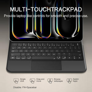 Clavier tactile sans fil capacitif Pro M5 Wonderful Control pour <span class=keywords><strong>iPad</strong></span> <span class=keywords><strong>Air</strong></span> 11 pouces, modèles M3/M2/M4, connexion directe USB - Product Image 3