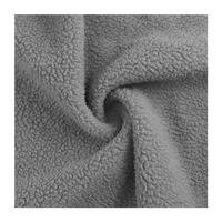 Tissu polaire Sherpa pour sweat à capuche, veste, manteau, doublure de couverture, 370 GSM, teint uni, 100% polyester, 150D/96F, 160 cm, doux et chaud