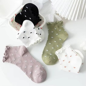 Calzini alla Caviglia Casual in Poliestere Ecologico per Donne e Ragazze, Comodi, Lavorati a Maglia, Antiscivolo, Colorati per la Stagione Autunnale - Product Image 6