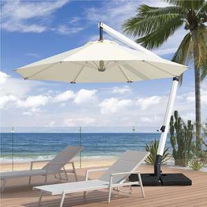 JXT – <span class=keywords><strong>grand</strong></span> <span class=keywords><strong>parasol</strong></span> d'extérieur en aluminium en forme de 7, en grain de bois, <span class=keywords><strong>grand</strong></span> <span class=keywords><strong>parasol</strong></span> pour jardin, <span class=keywords><strong>plage</strong></span>, parc, café - Product Image 2