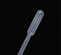 Pipettes en plastique jetables avec graduations, pailles en plastique, pipettes en plastique de 1 ml, 2 ml, 3 ml, 5 ml