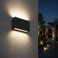 Applique murale extérieure moderne en plastique PC, diffuseur LED SMD 12W IP65 étanche, éclairage mural haut/bas, fabrication chinoise