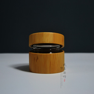 Yuzhu Bamboo Cosmetic Jar With Glass Insert 50Ml Gift Packaging For Essential Oil And Lipstick Storage - Product Image 1