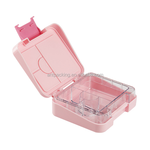Non-contact mini 4 compartment kids bento lunch box for school