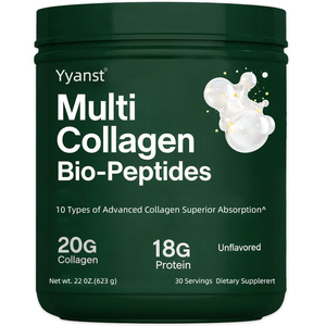 Collagène organique avancé, absorption supérieure, soutien à l'éclaircissement de la peau, cheveux sains, haute teneur en protéines, faible teneur en glucides, multi-collagène, biotine - Product Image 1