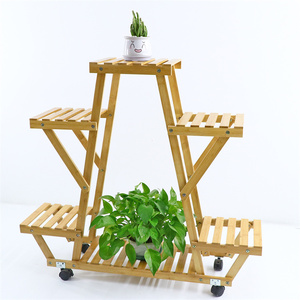 Soporte de madera de bambú para plantas, estante de maceta de bambú Natural para interior y <span class=keywords><strong>exterior</strong></span>, para jardín, venta al por mayor - Product Image 5