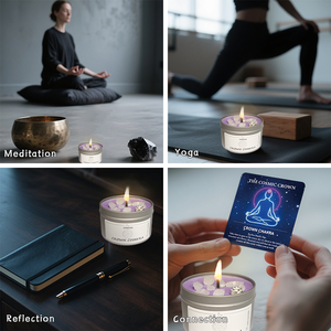 เทียนคริสตัลสำหรับทำสมาธิ20นาทีพร้อมฝาปิดสำหรับทำสมาธิโลโก้ออกแบบได้ตามต้องการ - Product Image 6
