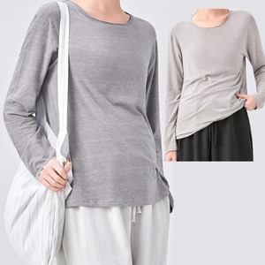 Camiseta de Maternidad YIYI con Cuello Redondo, Ligera y Holgada, Camiseta Interior para Lactancia, <span class=keywords><strong>Blusa</strong></span> Cómoda de <span class=keywords><strong>Manga</strong></span> Larga - Product Image 1