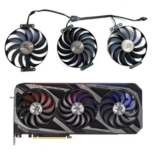 LZQLY Nuevo Ventilador de 95MM 7PIN CF1010U12S DC 12V 0.45A para Tarjetas Gráficas <span class=keywords><strong>Asus</strong></span> Rog Strix <span class=keywords><strong>RTX</strong></span> 3060 3070 3080 <span class=keywords><strong>Ti</strong></span> <span class=keywords><strong>3090</strong></span> Gaming RX6700 6800 - Product Image 1