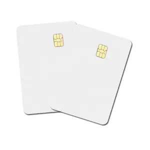 Cr80 tùy chỉnh có thể in liên hệ với thẻ thông minh sle5542 chip RFID Trắng thẻ trống