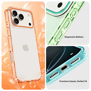 <span class=keywords><strong>Funda</strong></span> Transparente de Acrílico para Teléfono con Borde de Color, Antiamarilleo, Proveedor de Comercio Electrónico Transfronterizo para <span class=keywords><strong>iPhone</strong></span> 17 - Product Image 4