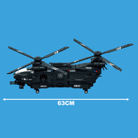 Jouets Woma 1251 pièces, hélicoptère SWAT, transport de police, blocs de construction en plastique, ensemble de briques militaires, modèle de jouet avec bateau (C0550)