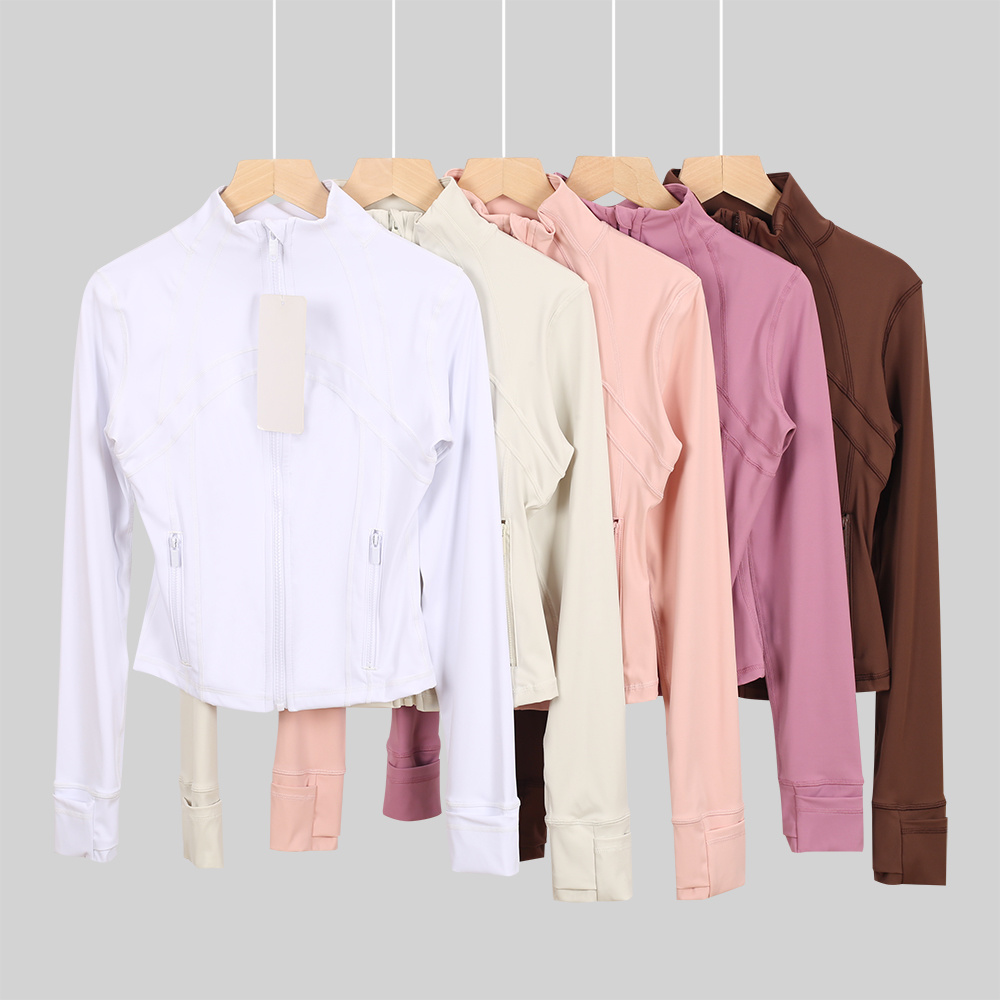 Women's Sports Fitness Yoga Jacket Stand-collar Jackets ForWholesale Custom Long-sleeve Yoga Tops High Quality
